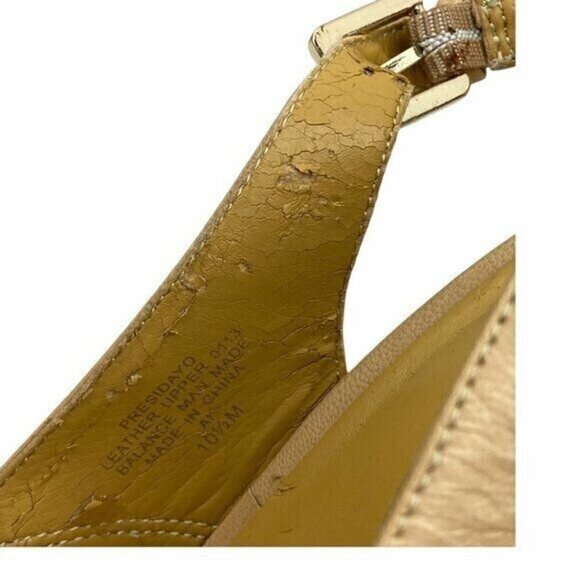 Nine West Women's Presidayo Beige Slingback Leather Cork Platform Heels US 10.5M - Picture 12 of 12